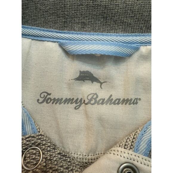 Tommy Bahama Men's Gray Long Sleeves Button Front Polo Shirt Size XL - Picture 2 of 5